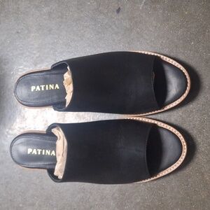 Patina Open Toe Mule